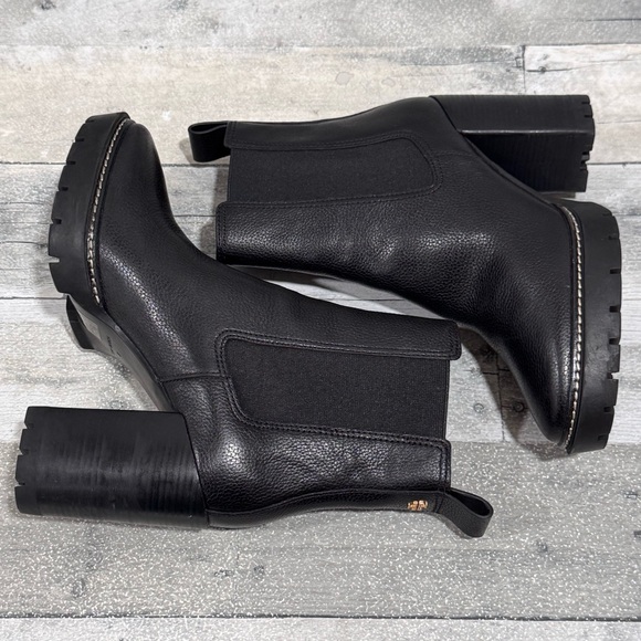 TORY BURCH Chelsea 70mm Lug Bootie - Perfect Black - Sz - 8M Women’s - Picture 5 of 10